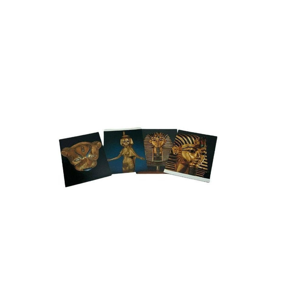 4 Treasures of King Tut Vintage Postcards Egypt 1970s Exhibit